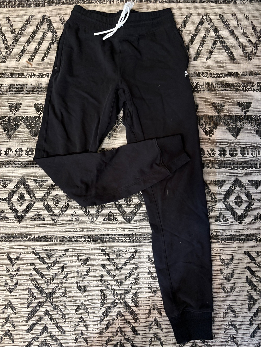 Black Jogger Sweatpants with Drawstring